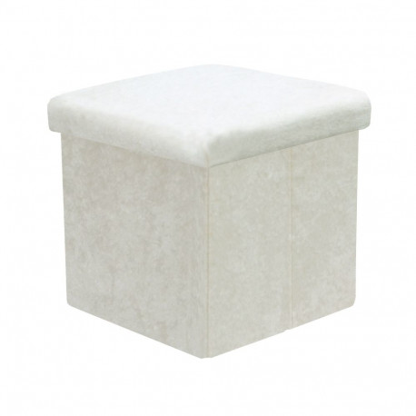 Ottoman JESSE with storage 30x30xH30cm, white