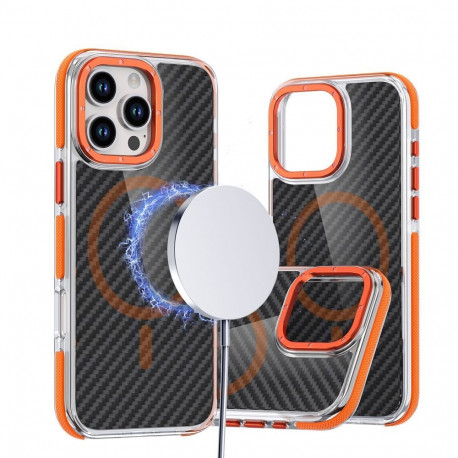 Case for Samsung A07 / A08 Fiber compatible with MagSafe orange
