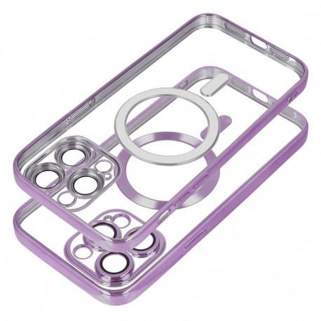 Case for iPhone 17 PRO MAX Electro Mag Cover compatible with MagSafe purple