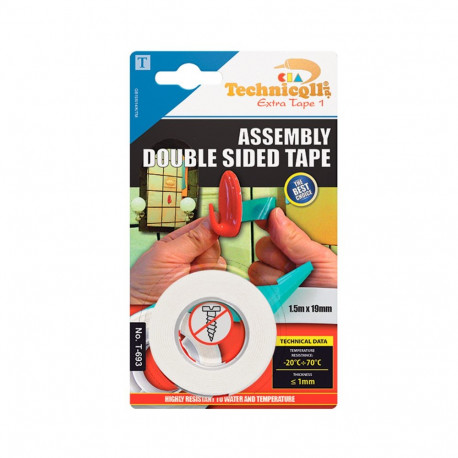 Kahepoolne teip, eriti tugev Technicqll 1,5m * 19mm