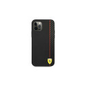 Ferrari FESAXHCP12LBK iPhone 12 Pro Max 6.7" black/black hardcase On Track Carbon Stripe
