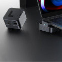 Hub Joyroom S-H121 USB-C stand - USB-A 3.0 / RJ45 / HDMI / USB-C / Thunderbolt for MacBook Pro - gra
