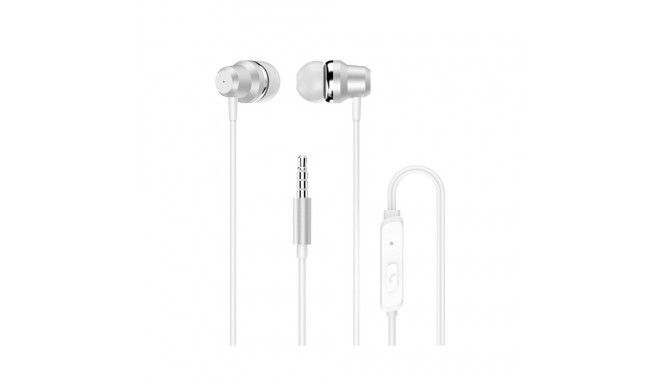 Dudao in-ear headphones headset with remote control and microphone 3.5 mm mini jack white (X10 Pro w