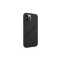 Guess Saffiano Vintage Script Case for iPhone 12 Pro Max 6.7" - Black