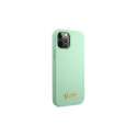 Guess Metal Logo Script Case for iPhone 12 Pro Max 6.7" - Green