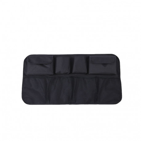 Car organizer for the rear seat backrest for the trunk black
