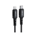 Acefast C4-01 Lightning - USB-C PD cable 30W 3A 480Mb/s 1.8m - black