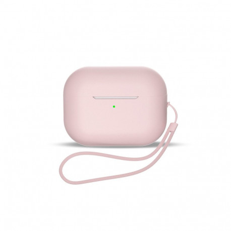 AirPods 1 / AirPods 2 Silicone Case + Lanyard Wrist Strap - Pink
