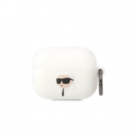 Karl Lagerfeld KLAPRUNIKH AirPods Pro cover white/white Silicone Karl Head 3D