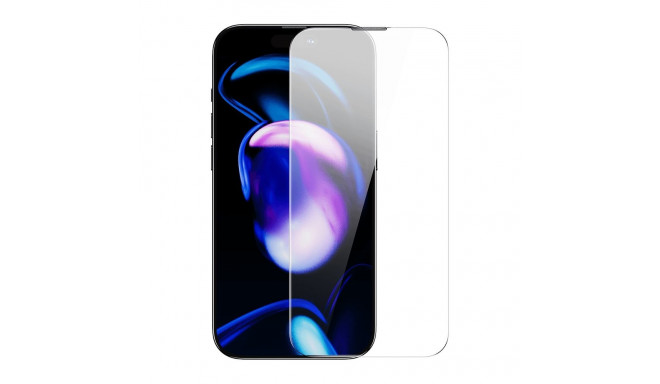 Baseus Full Screen Tempered Glass for iPhone 14 Pro with Speaker Cover 0.4mm + Mounting Kit