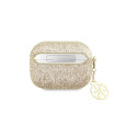 Guess GUAP2GLGSHD AirPods Pro 2 cover gold/gold Glitter Flake 4G Charm