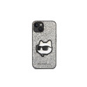 Karl Lagerfeld KLHCP14SG2CPS iPhone 14 6.1" silver/silver hardcase Glitter Choupette Patch