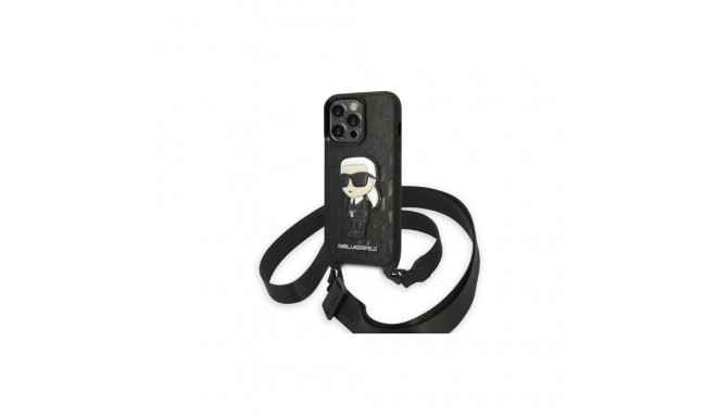 Karl Lagerfeld KLHCP14LSTKMK iPhone 14 Pro 6.1" black/black hardcase Monogram Ikonik Patch