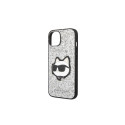 Karl Lagerfeld KLHCP14MG2CPS iPhone 14 Plus 6.7" silver/silver hardcase Glitter Choupette Patch