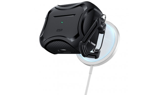 ESR kaitseümbris Cyber ​​Armor Halolock Case MagSafe Apple AirPods Pro 1/2, must