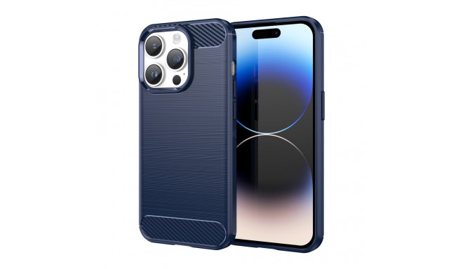 Carbon Case iPhone 14 Pro flexible gel back cover blue