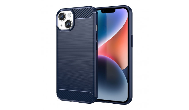Carbon Case iPhone 14 case flexible gel back cover blue