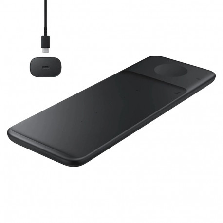 Samsung Trio EP-P6300TBEGEU 3in1 inductive charger for phone / Galaxy Watch / Buds - black + mains c