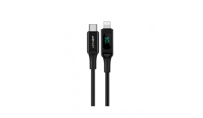 Acefast cable MFI USB Type C - Lightning 1.2m, 30W, 3A black (C6-01 Black)