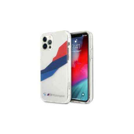 BMW Motorsport Tricolor Case for iPhone 12 Pro Max - Transparent