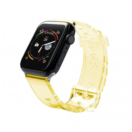 Silicone Strap Bracelet Bracelet Strap Light for Apple Watch 42 / 44 mm - Yellow
