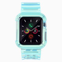 Silicone Band Strap Bracelet Case Strap Light Set for Apple Watch 44mm - Blue