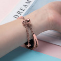 Metal bracelet for Xiaomi Mi Band 3 / 4 / 5 / 6 band strap - pink
