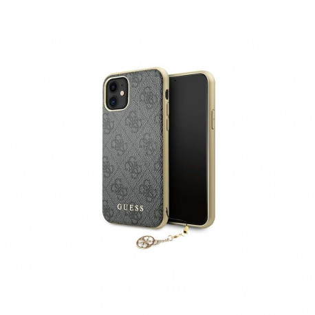 Guess GUHCN61GF4GGR iPhone 11 6.1" / Xr grey/gray hard case 4G Charms Collection