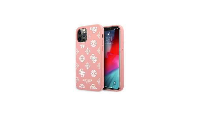 Guess GUHCP12LLSPEWPI iPhone 12 Pro Max 6.7" pink/pink hard case Peony Collection