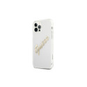 Guess GUHCP12LKTRSVGO iPhone 12 Pro Max 6.7" Transparent hardcase Vintage Script Gold