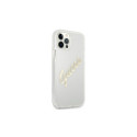 Guess GUHCP12LKTRSVGO iPhone 12 Pro Max 6.7" Transparent hardcase Vintage Script Gold