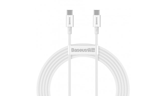 Baseus CATYS-C02 USB-C - USB-C PD QC FCP cable 100W 5A 2m - white