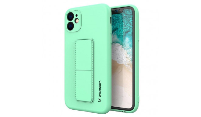 Wozinsky Kickstand Case iPhone 12 Pro Max Silicone Case with Stand Mint