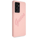 Guess GUHCS21LLSVSPI S21 Ultra G998 pink/pink hardcase Script Vintage