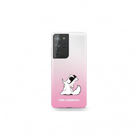 Karl Lagerfeld Choupette Fun Case for Samsung Galaxy S21 Ultra - Pink