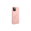 Guess GUHCP12LLSVSPI iPhone 12 Pro Max 6.7" pink/pink hardcase Script Vintage