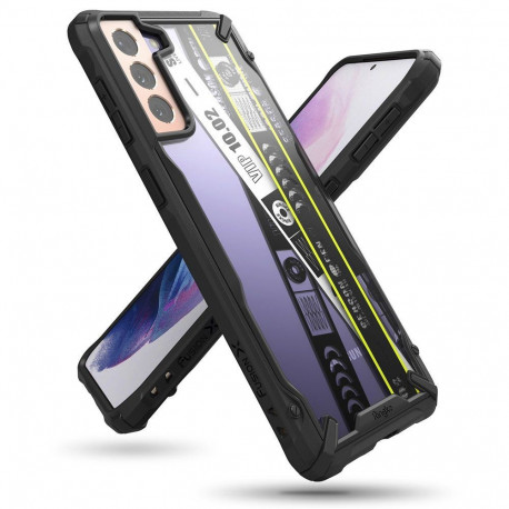 Ringke Fusion X Design durable PC Case with TPU Bumper for Samsung Galaxy S21+ 5G (S21 Plus 5G) blac
