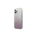 Guess GUHCP12LPCUGLSPI iPhone 12 Pro Max 6.7" pink/pink hardcase Glitter Gradient Script