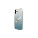 Guess GUHCP12LPCUGLSBL iPhone 12 Pro Max 6.7" blue/blue hardcase Glitter Gradient Script