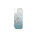 Guess GUHCP12LPCUGLSBL iPhone 12 Pro Max 6.7" blue/blue hardcase Glitter Gradient Script