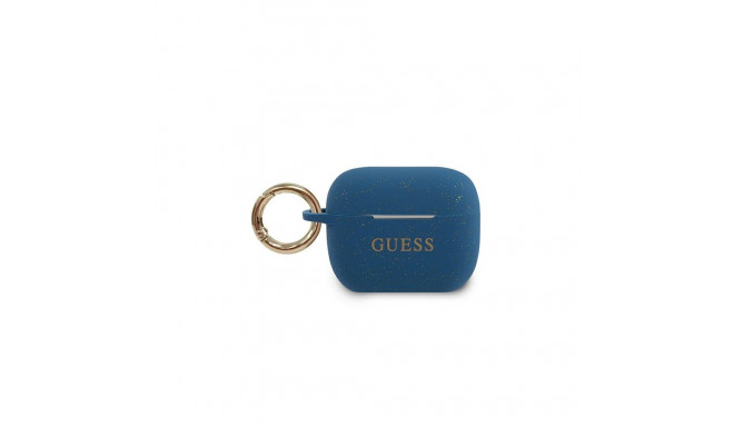 Guess GUACAPSILGLBL AirPods Pro cover blue/blue Silicone Glitter