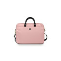 Guess Nylon Triangle Logo bag for a 16" laptop - pink