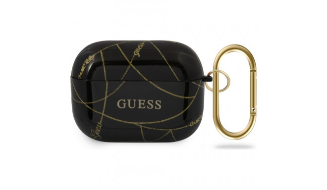 Guess GUACAPTPUCHBK AirPods Pro cover black/black Gold Chain Collection