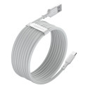 Baseus 2x USB-A - USB Type C cable fast charging Quick Charge 40 W 5 A 1.5 m - white (TZCATZJ-02)