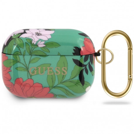 Guess GUACAPTPUBKFL01 AirPods Pro cover green/green N.1 Flower Collection