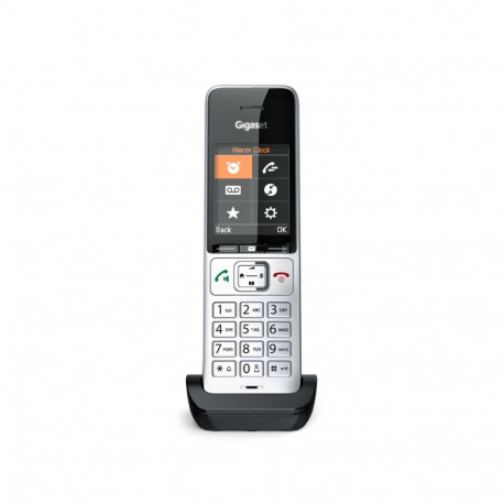 Gigaset telefon COMFORT 500HX analoog/DECT numbrinäidikuga, must, hõbedane