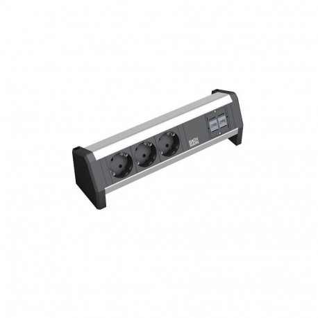 Bachmann Desk 1 power extension 3 AC outlet(s) Black