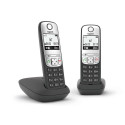 Gigaset A690A Duo analoog/DECT telefon numbrinäiduga must