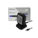 Qoltec 50864 Desktop QR & Barcode Scanner | USB
