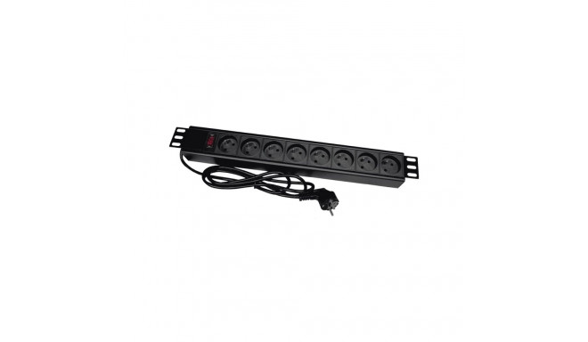 Alantec PZ081U3M power extension 3 m 8 AC outlet(s) Indoor Black
